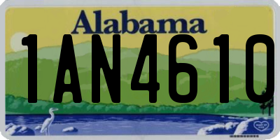 AL license plate 1AN4610