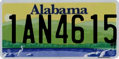AL license plate 1AN4615
