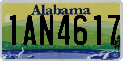 AL license plate 1AN4617