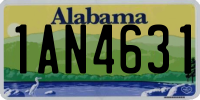 AL license plate 1AN4631