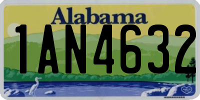 AL license plate 1AN4632