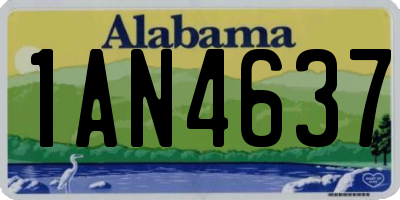 AL license plate 1AN4637