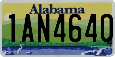 AL license plate 1AN4640