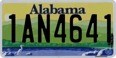 AL license plate 1AN4641