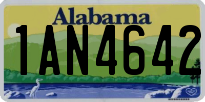 AL license plate 1AN4642