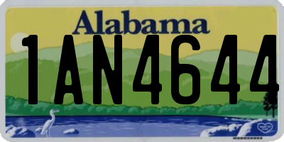 AL license plate 1AN4644