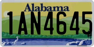 AL license plate 1AN4645