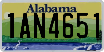 AL license plate 1AN4651
