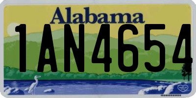 AL license plate 1AN4654