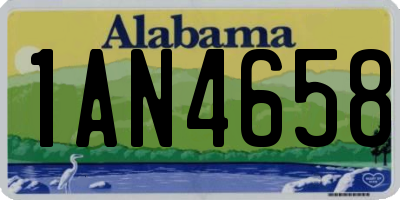 AL license plate 1AN4658