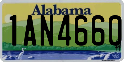 AL license plate 1AN4660