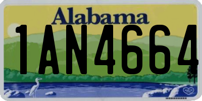AL license plate 1AN4664