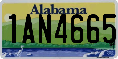 AL license plate 1AN4665