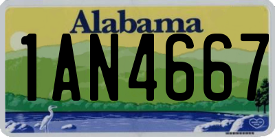 AL license plate 1AN4667