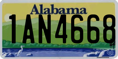 AL license plate 1AN4668
