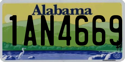 AL license plate 1AN4669