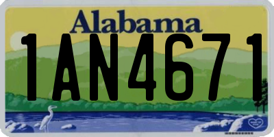 AL license plate 1AN4671