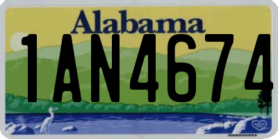 AL license plate 1AN4674