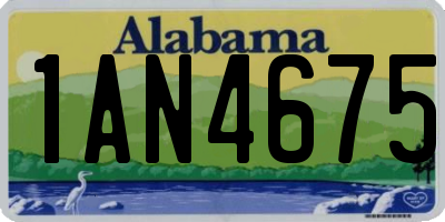 AL license plate 1AN4675