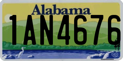 AL license plate 1AN4676