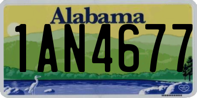 AL license plate 1AN4677