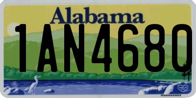 AL license plate 1AN4680