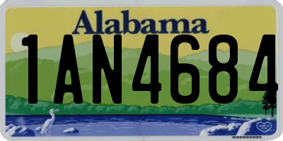 AL license plate 1AN4684