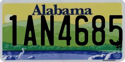 AL license plate 1AN4685