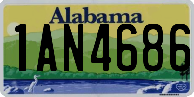 AL license plate 1AN4686