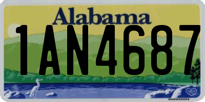 AL license plate 1AN4687