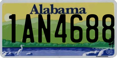 AL license plate 1AN4688
