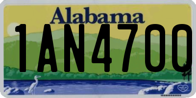 AL license plate 1AN4700