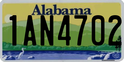 AL license plate 1AN4702