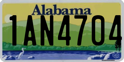 AL license plate 1AN4704