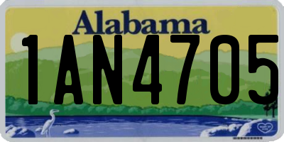 AL license plate 1AN4705