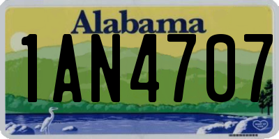 AL license plate 1AN4707