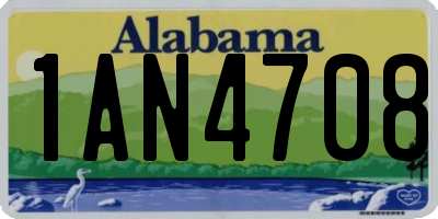 AL license plate 1AN4708