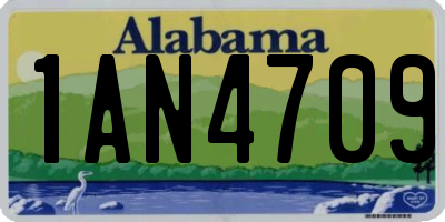AL license plate 1AN4709