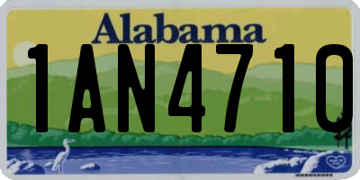 AL license plate 1AN4710