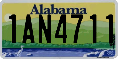 AL license plate 1AN4711