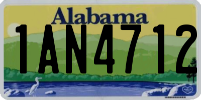 AL license plate 1AN4712