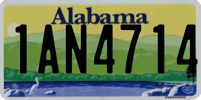 AL license plate 1AN4714