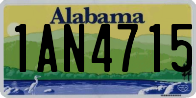 AL license plate 1AN4715