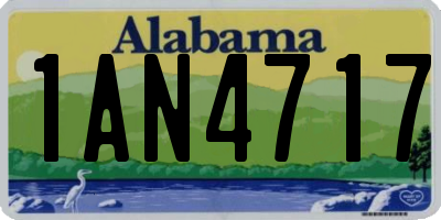 AL license plate 1AN4717