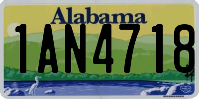AL license plate 1AN4718