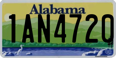 AL license plate 1AN4720