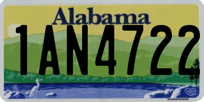 AL license plate 1AN4722