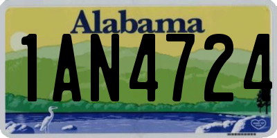 AL license plate 1AN4724