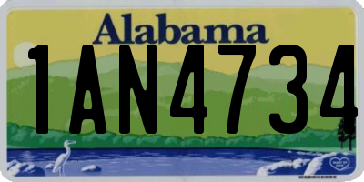 AL license plate 1AN4734