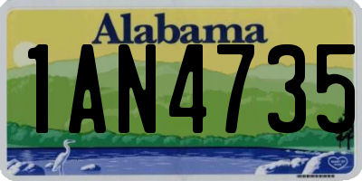 AL license plate 1AN4735